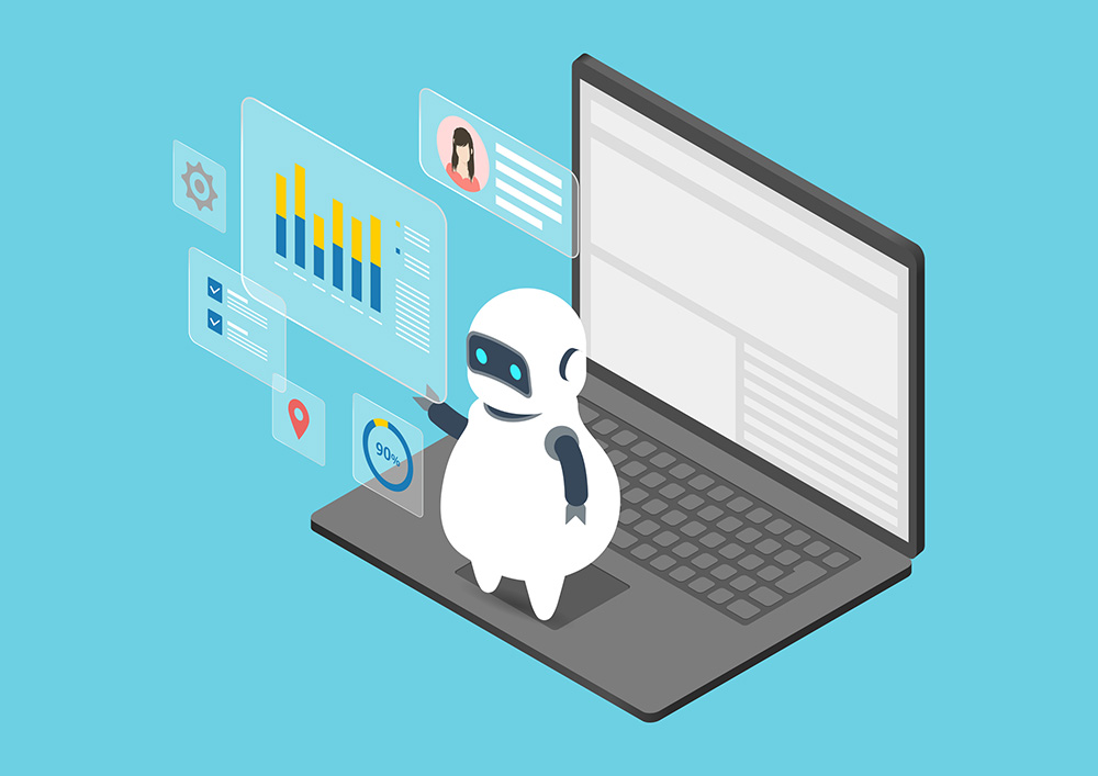 ChatGPTを使って副業で稼ぐイメージイラスト