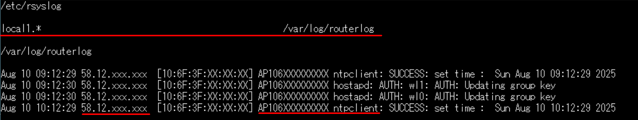 SYSLOGデータを