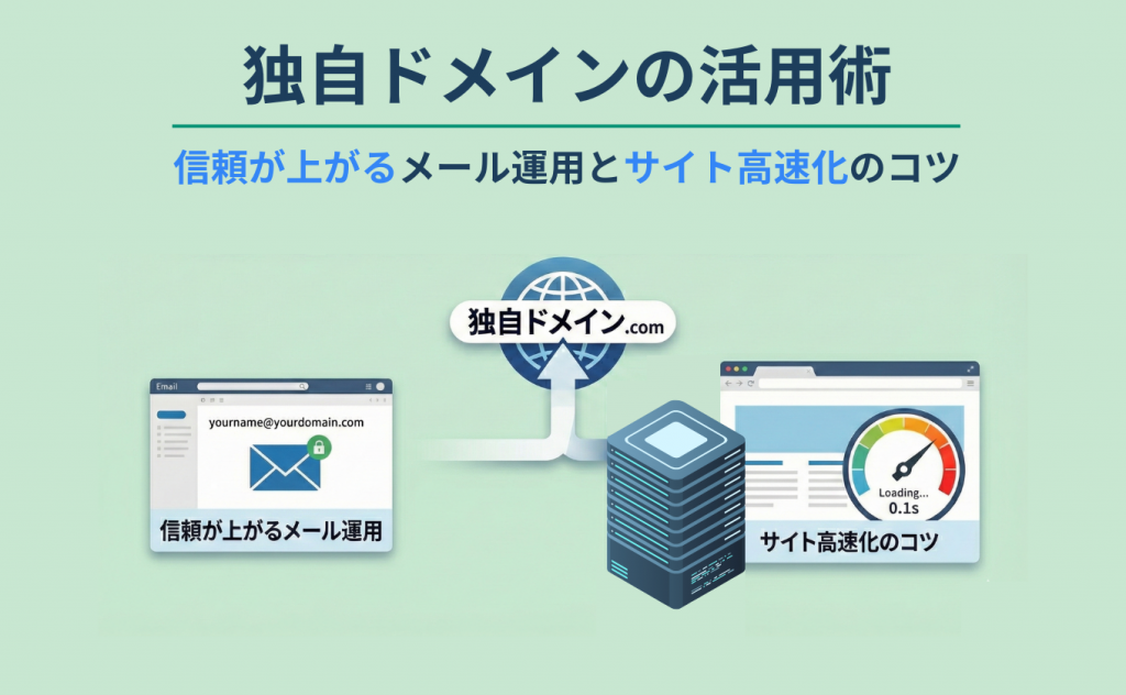 独自ドメインの活用術｜信頼が上がるメール運用とサイト高速化のコツ