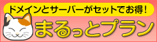 ドメインとサーバーがセットでお得！まるっとプラン